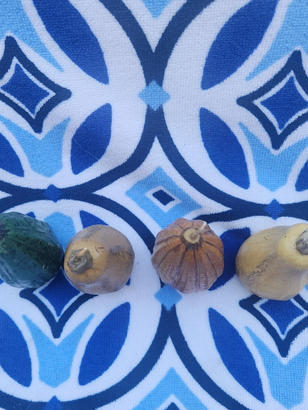 Vintage Fall Gourd Pumpkin Candle Lot Set of 6 Harvest Autumn Thanksgiving Decor